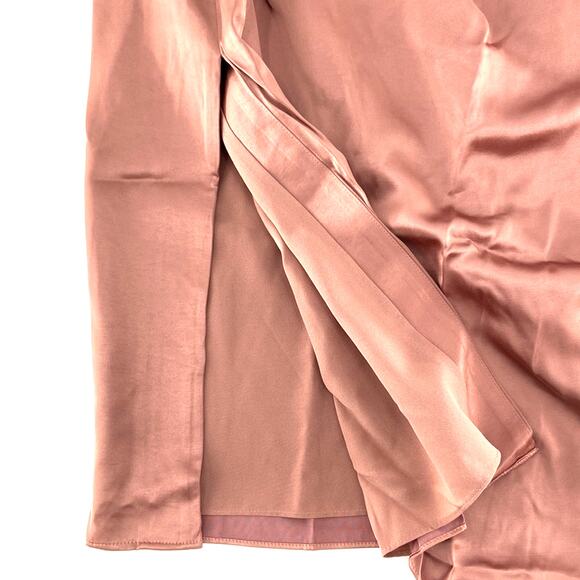 Reiss Adaline Chain Detail One-Shoulder Satin Dress | US 6 - Picture 8 of 11